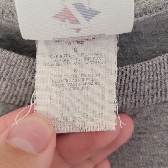 Vintage Bluffton College T Shirt Mens Large Gray Jerzees Long Sleeve Y2K 2000 - Picture 6 of 8